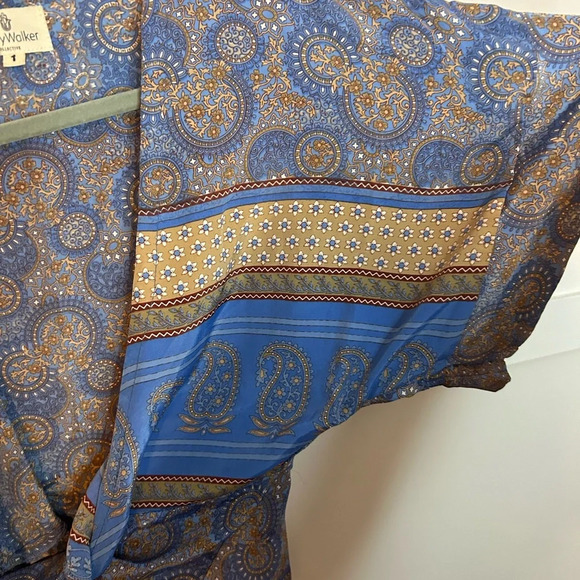 Perry Walker Collective Silk Paisley Bohemian Wrap Top - Picture 5 of 5